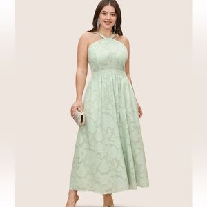 BloomChic Abstract Textured Shirred Pocket Dress